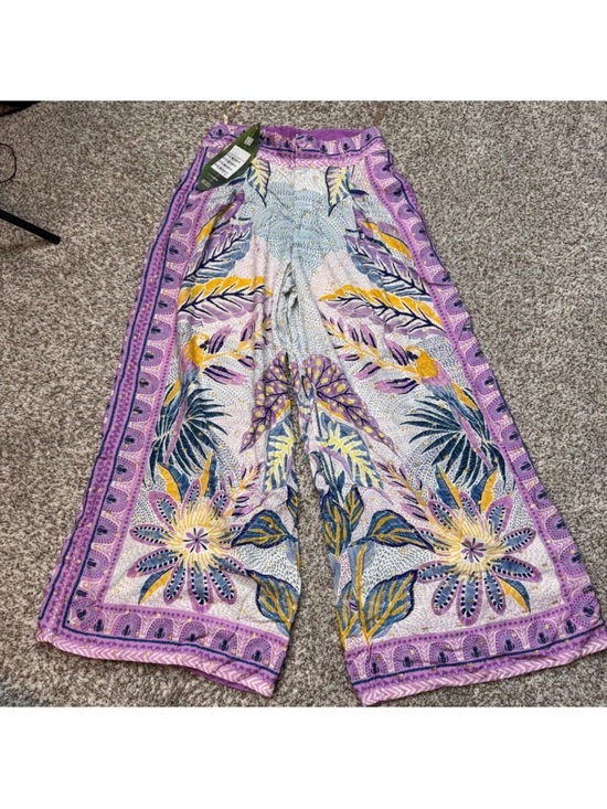 FARM Rio Pants - Farm Rio XL Purple tropical toucan wide leg palazzo pants